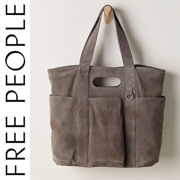 Free People Handbags - NWOT Free People Caravan Gray Suede Tote